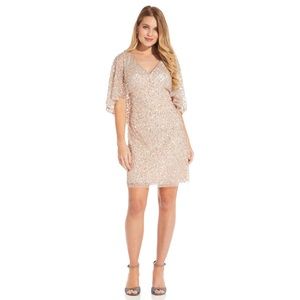 NWT Adrianna Papell Short Beaded Dress